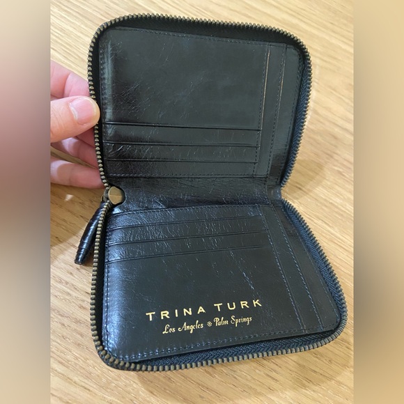 Trina Turk Black Leather Wallet - Picture 3 of 6